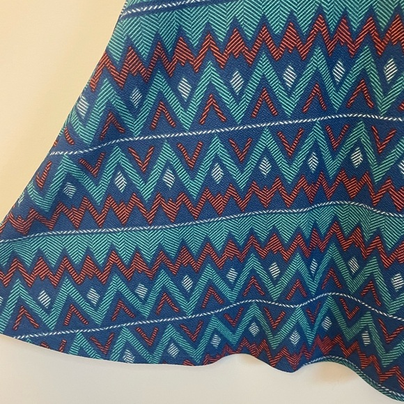 Lularoe Geometric Azure A-line Skirt - Picture 4 of 8
